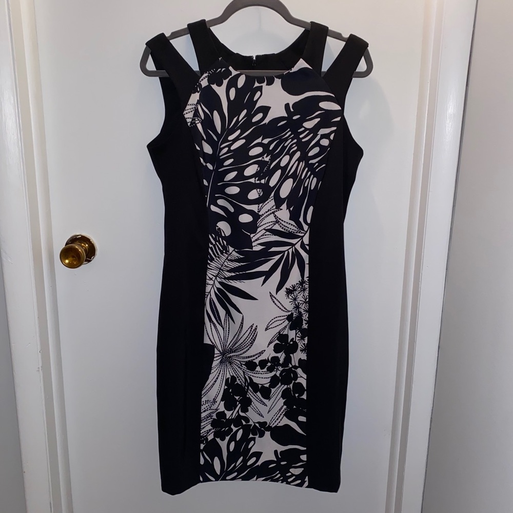 Black & White with V straps Dress (10)
